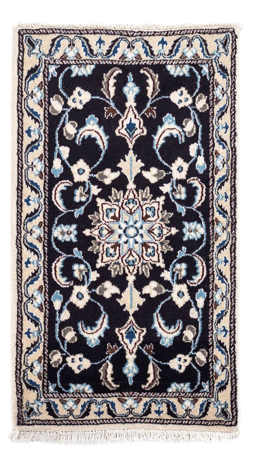 Tapis persan - Nain - 101 x 55 cm - bleu foncé