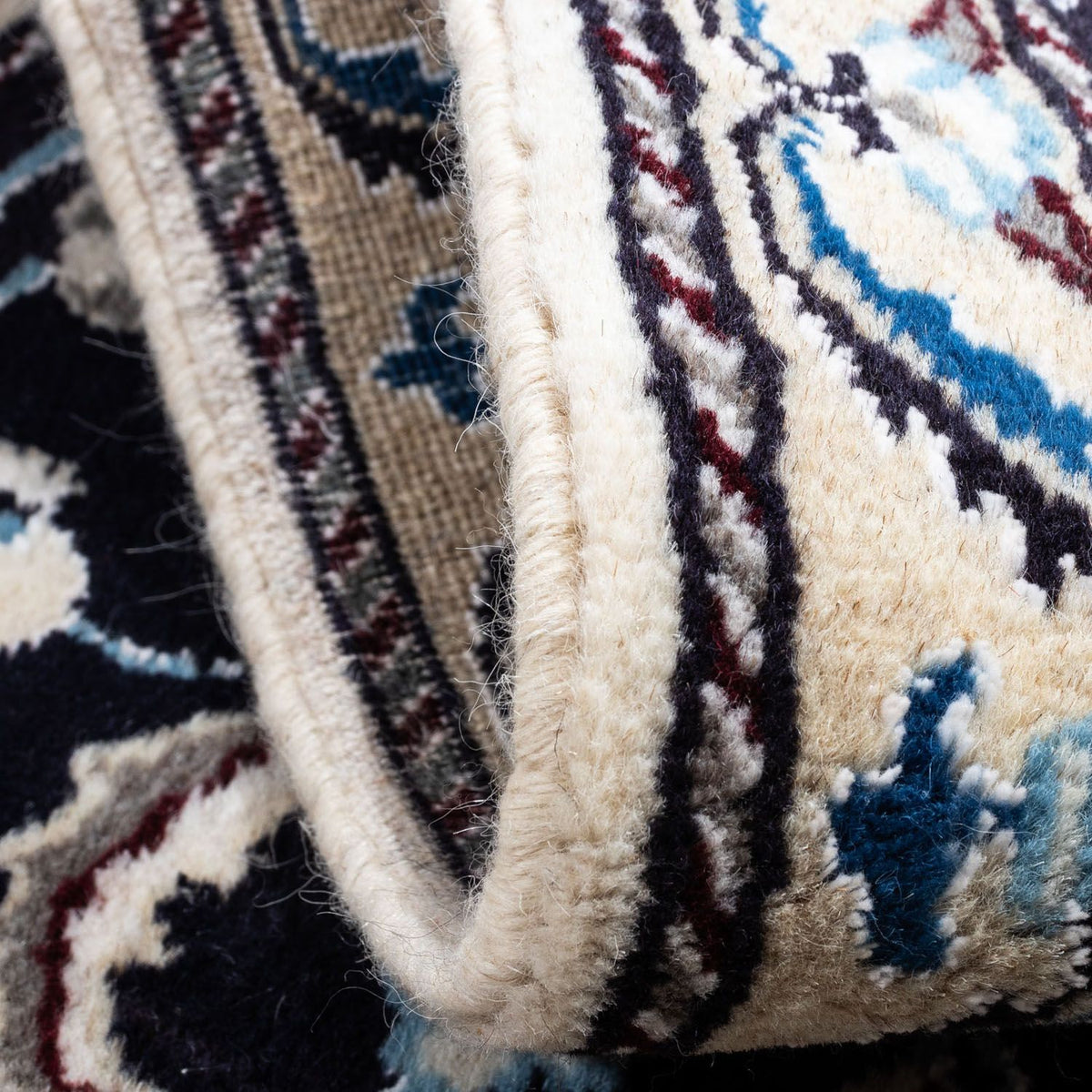 Tapis persan - Nain - 101 x 55 cm - bleu foncé