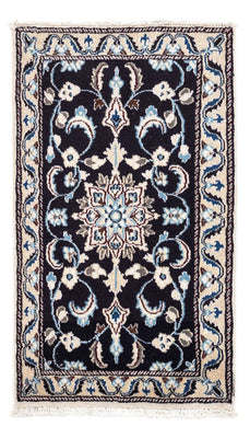 Tapis persan - Nain - 101 x 57 cm - bleu foncé