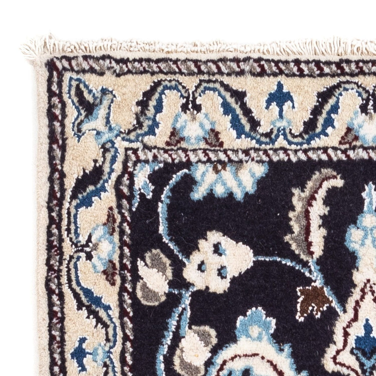 Tapis persan - Nain - 101 x 57 cm - bleu foncé