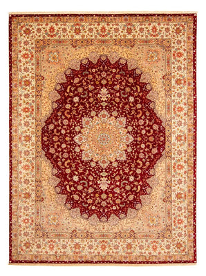 Tapis persan - Tabriz - Royal - 400 x 300 cm - rouge foncé