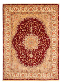 Tapis persan - Tabriz - Royal - 400 x 300 cm - rouge foncé