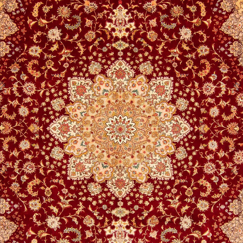 Tapis persan - Tabriz - Royal - 400 x 300 cm - rouge foncé