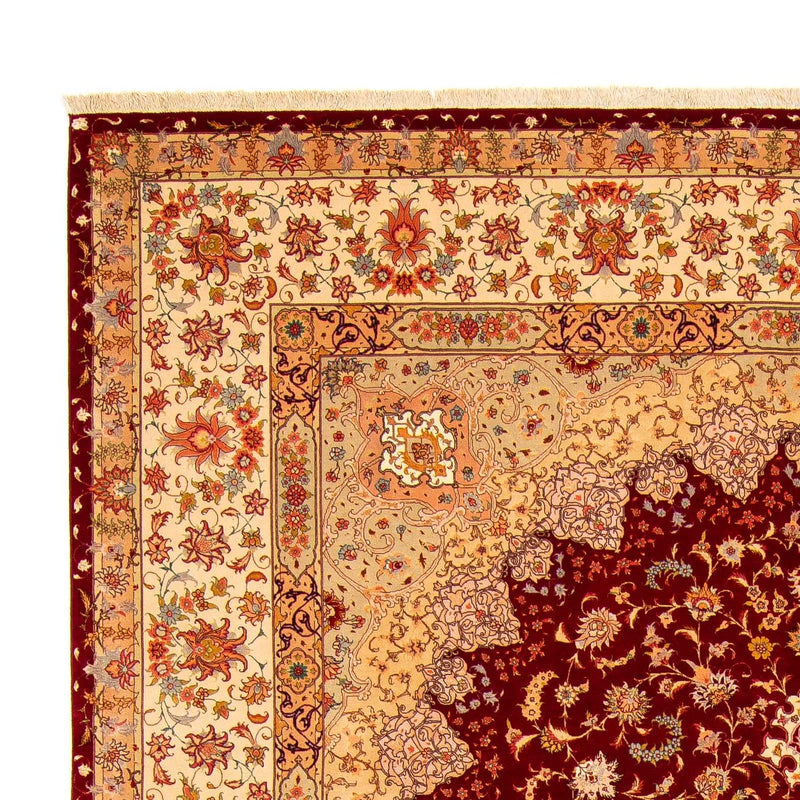 Tapis persan - Tabriz - Royal - 400 x 300 cm - rouge foncé