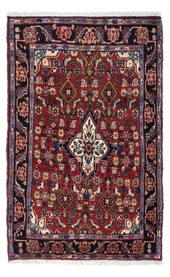 Tapis persan - Nomadic - 130 x 83 cm - rouge foncé