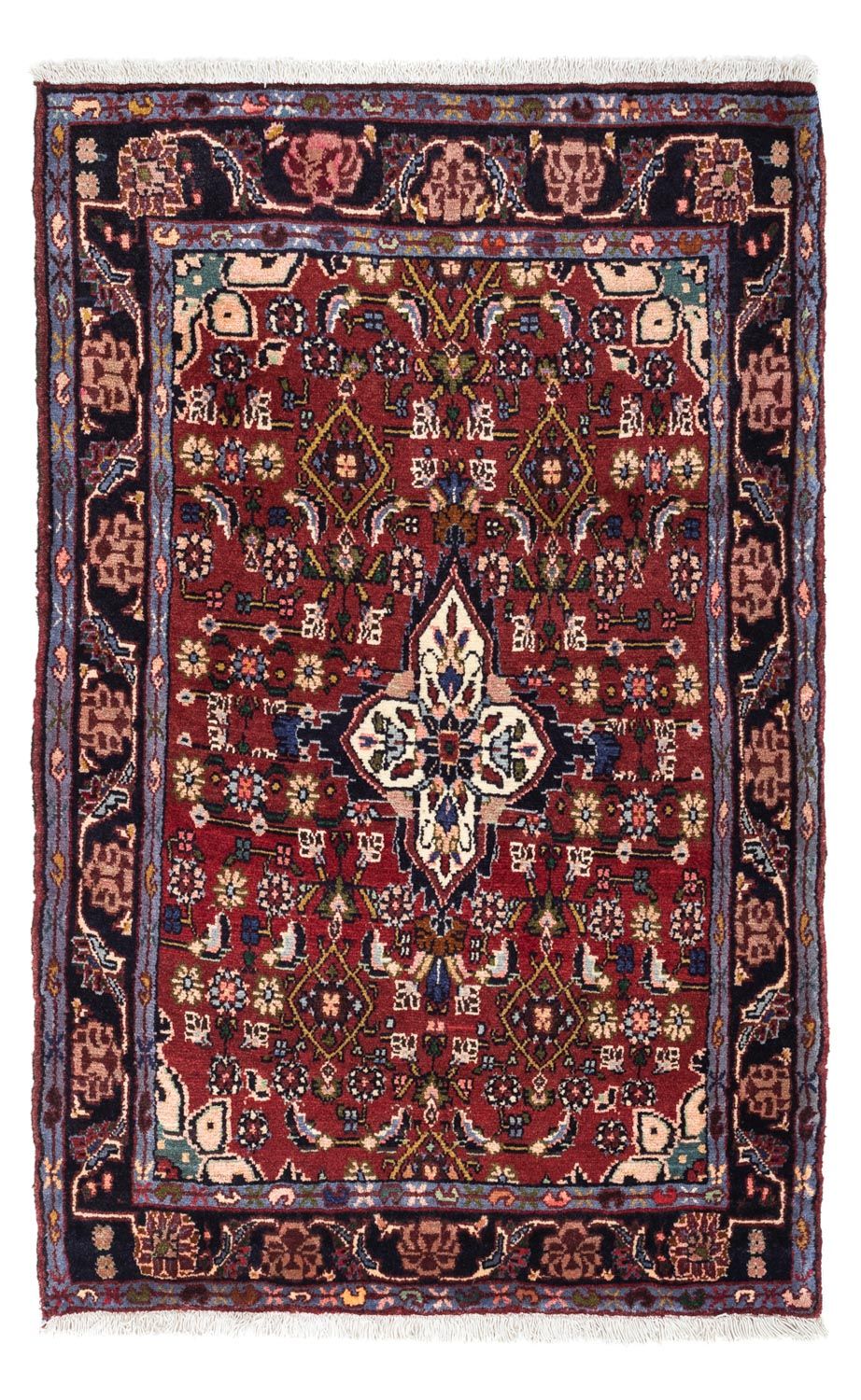Tapis persan - Nomadic - 130 x 83 cm - rouge foncé