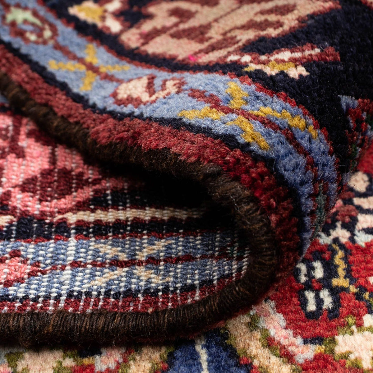 Tapis persan - Nomadic - 130 x 83 cm - rouge foncé