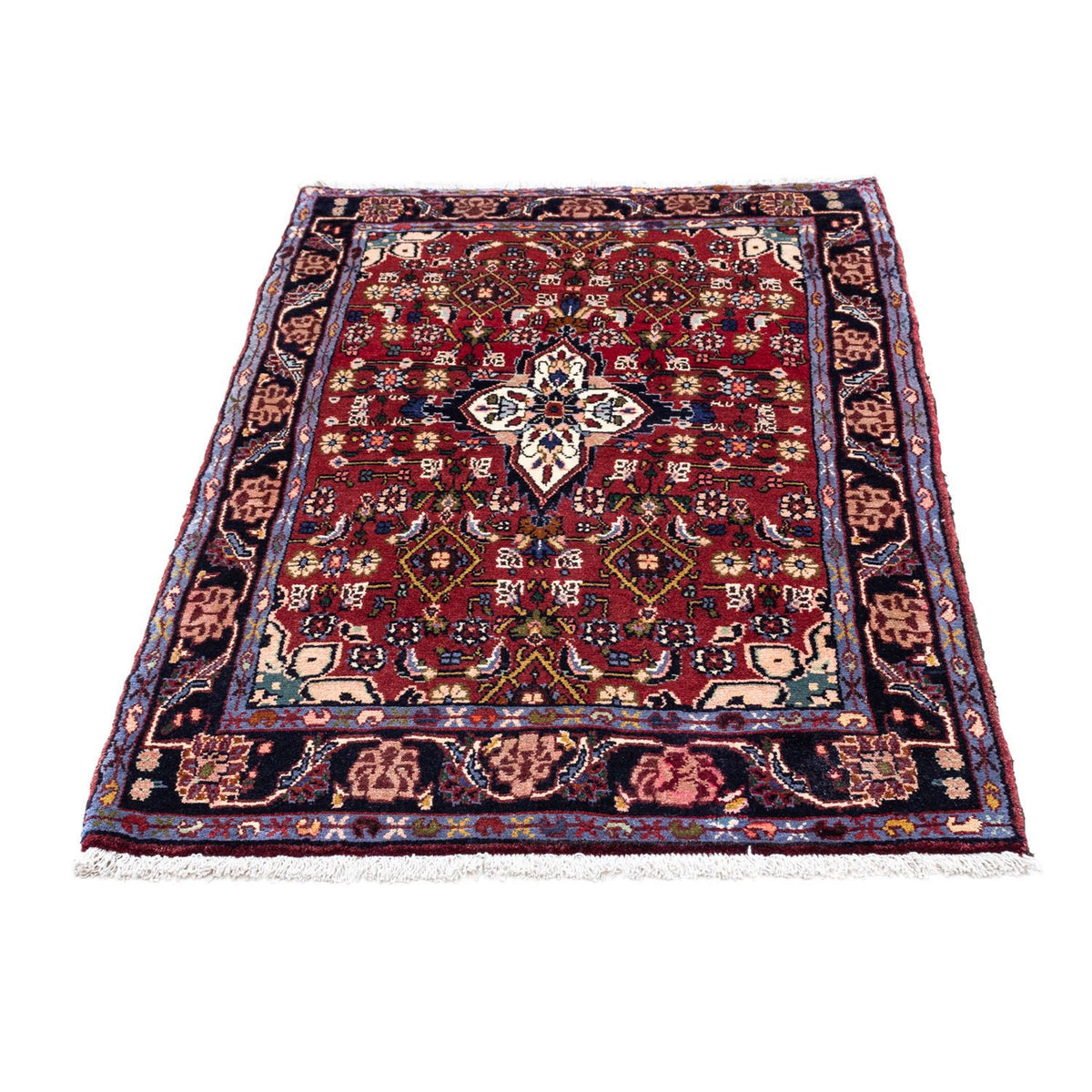 Tapis persan - Nomadic - 130 x 83 cm - rouge foncé