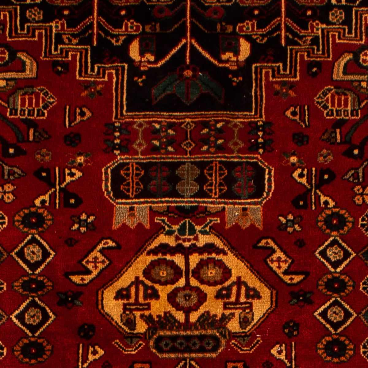 Tapis persan - Nomadic - 291 x 196 cm - rouge foncé