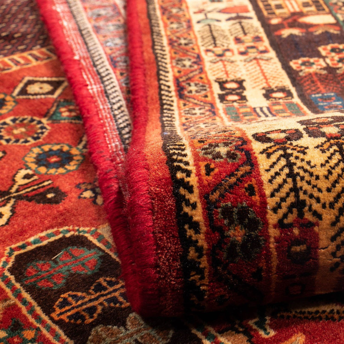 Tapis persan - Nomadic - 291 x 196 cm - rouge foncé