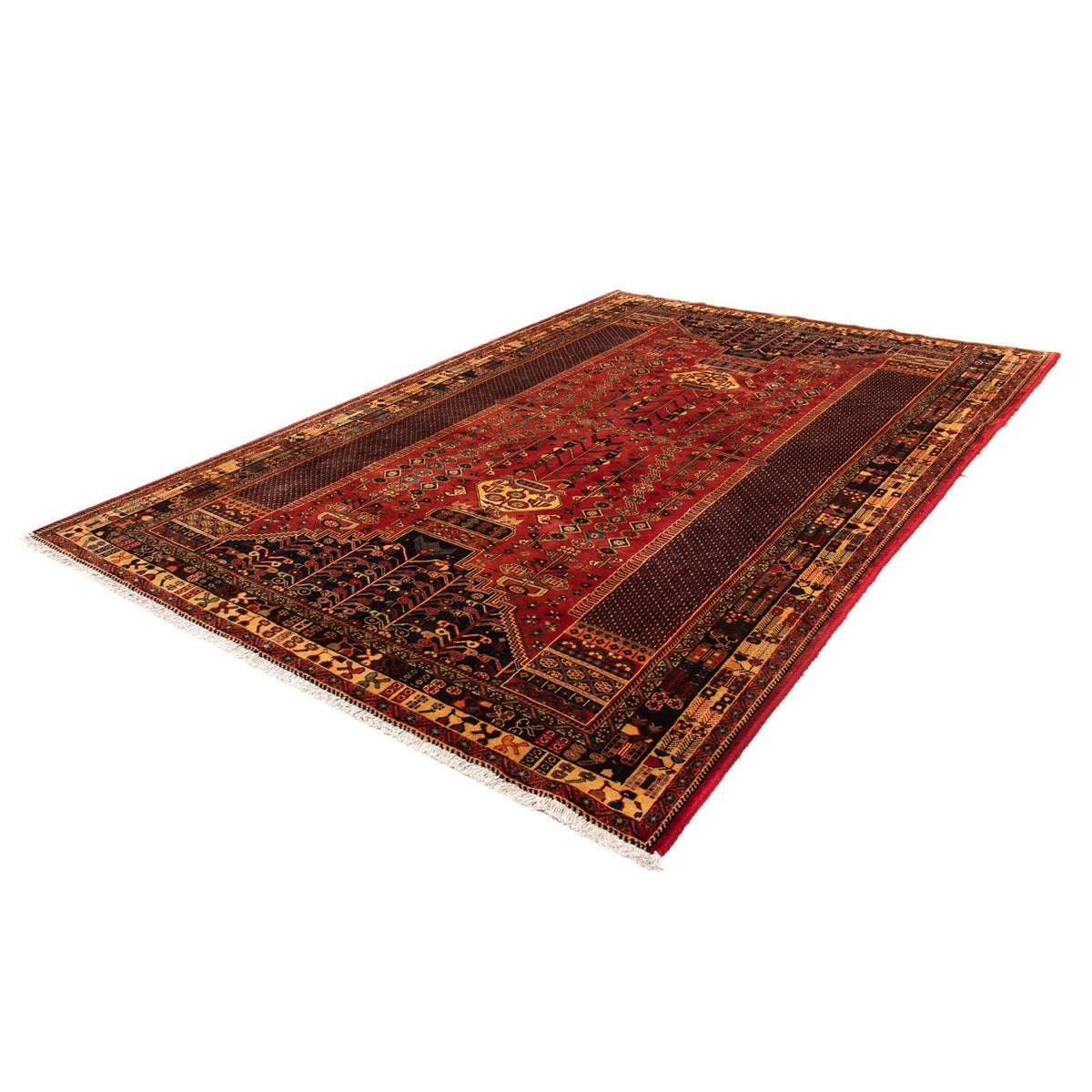 Tapis persan - Nomadic - 291 x 196 cm - rouge foncé