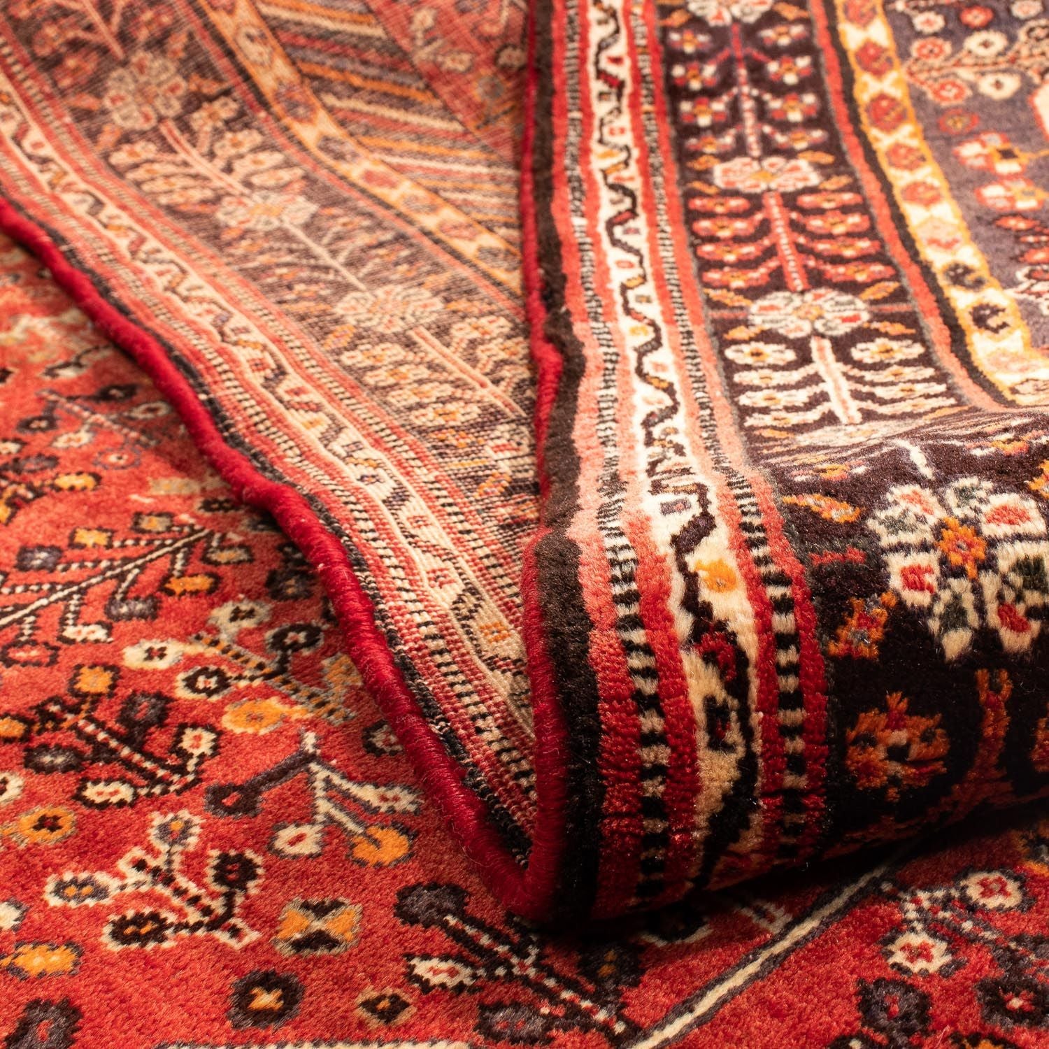 Tapis persan - Nomadic - 288 x 203 cm - rouge foncé