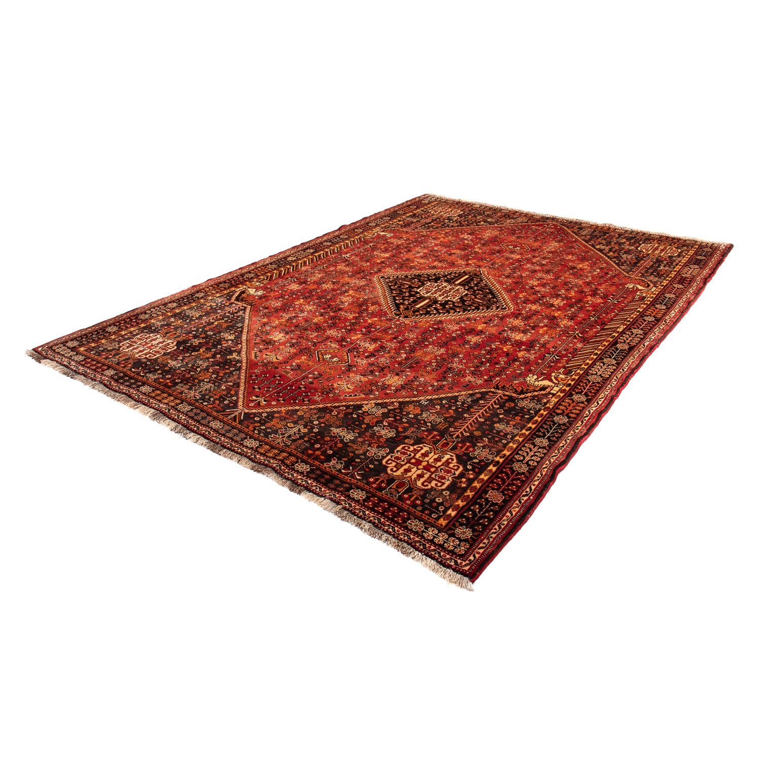 Tapis persan - Nomadic - 288 x 203 cm - rouge foncé