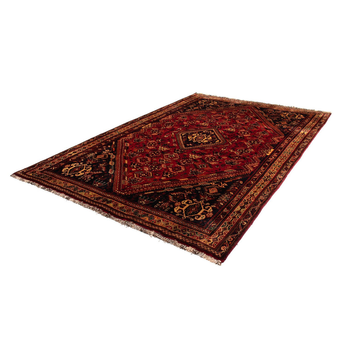 Tapis persan - Nomadic - 294 x 190 cm - rouge foncé