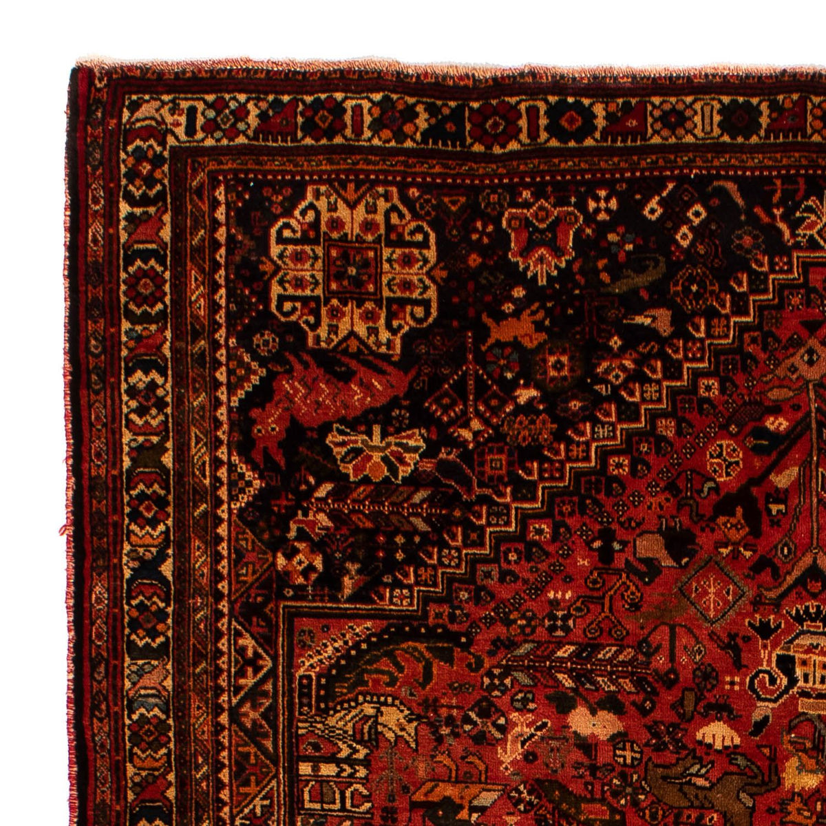 Tapis persan - Nomadic - 268 x 205 cm - rouge foncé
