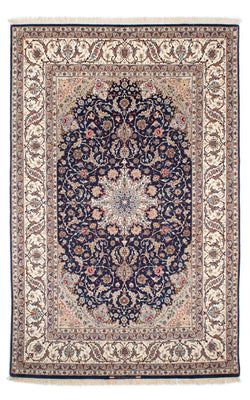 Tapis persan - Isfahan - Premium - 243 x 156 cm - bleu foncé
