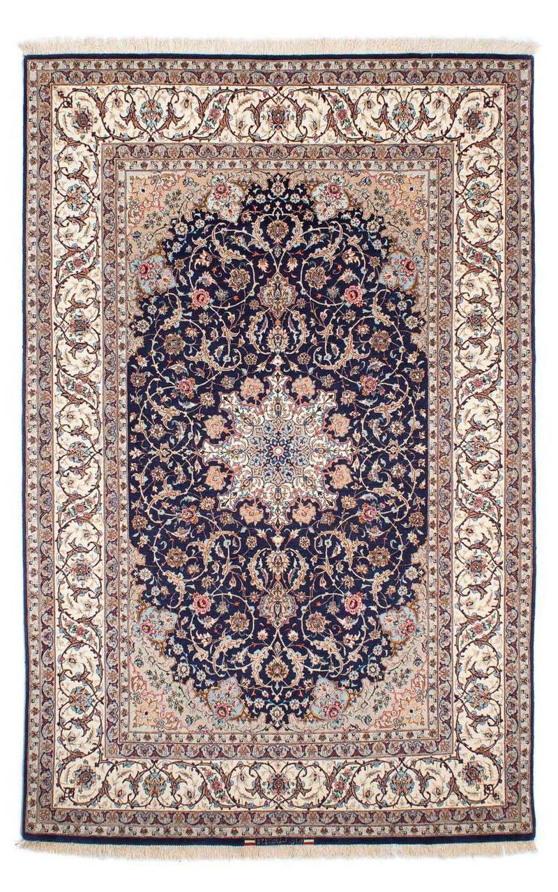 Tapis persan - Isfahan - Premium - 243 x 156 cm - bleu foncé