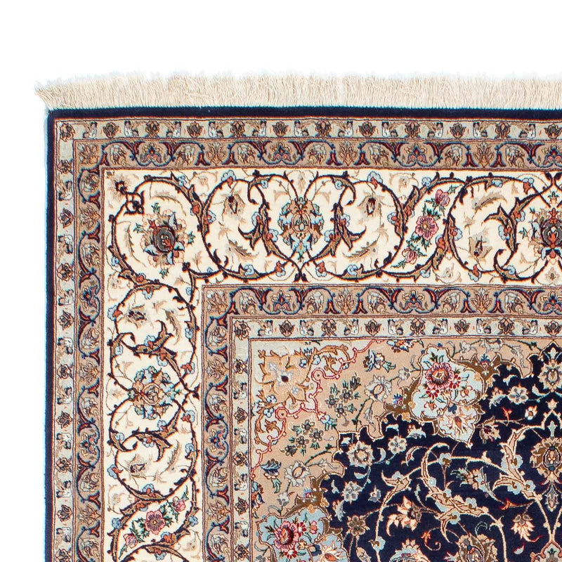 Tapis persan - Isfahan - Premium - 243 x 156 cm - bleu foncé