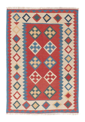Tapis Kelim - Oriental - 172 x 117 cm - rouge foncé