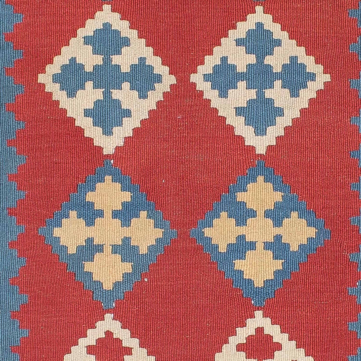 Tapis Kelim - Oriental - 172 x 117 cm - rouge foncé