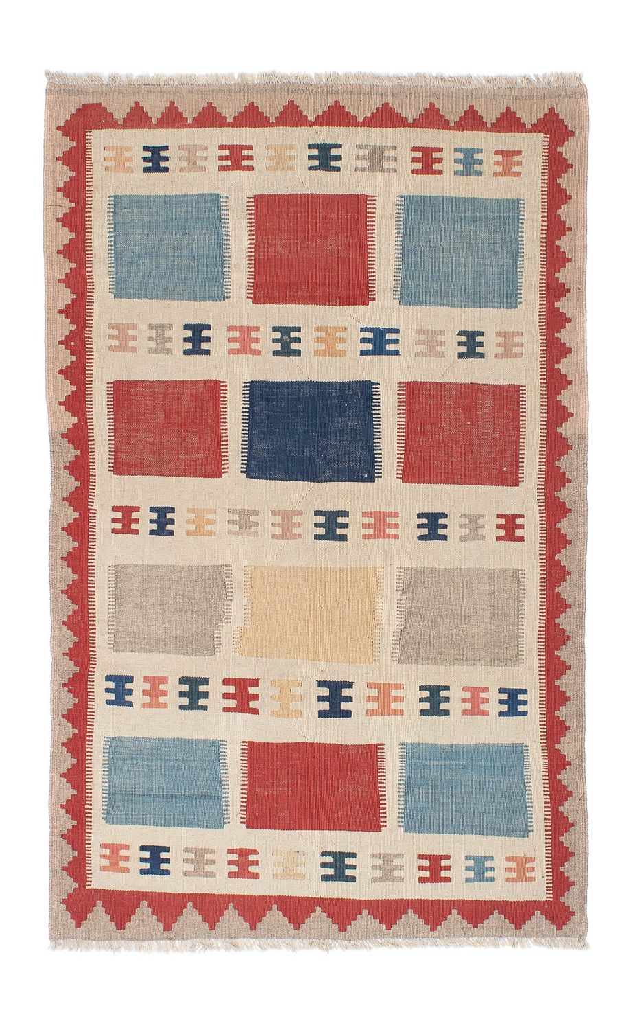 Tapis Kelim - Oriental - 196 x 120 cm - beige