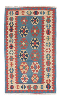 Tapis Kelim - Oriental - 179 x 108 cm - bleu
