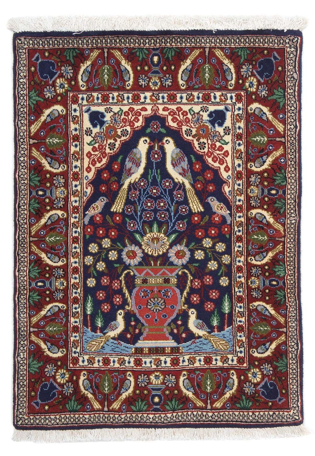 Tapis persan - Classique - 84 x 60 cm - bleu foncé