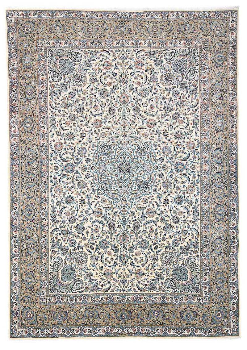 Tapis persan - Keshan - 423 x 312 cm - beige