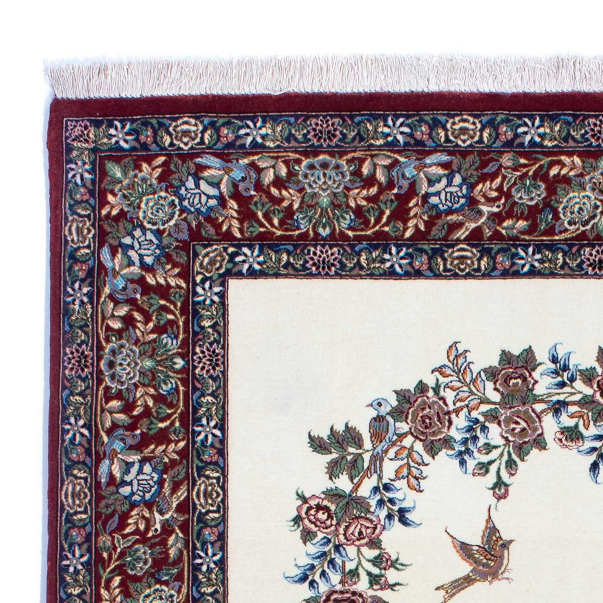 Tapis persan - Ghom - 202 x 135 cm - beige