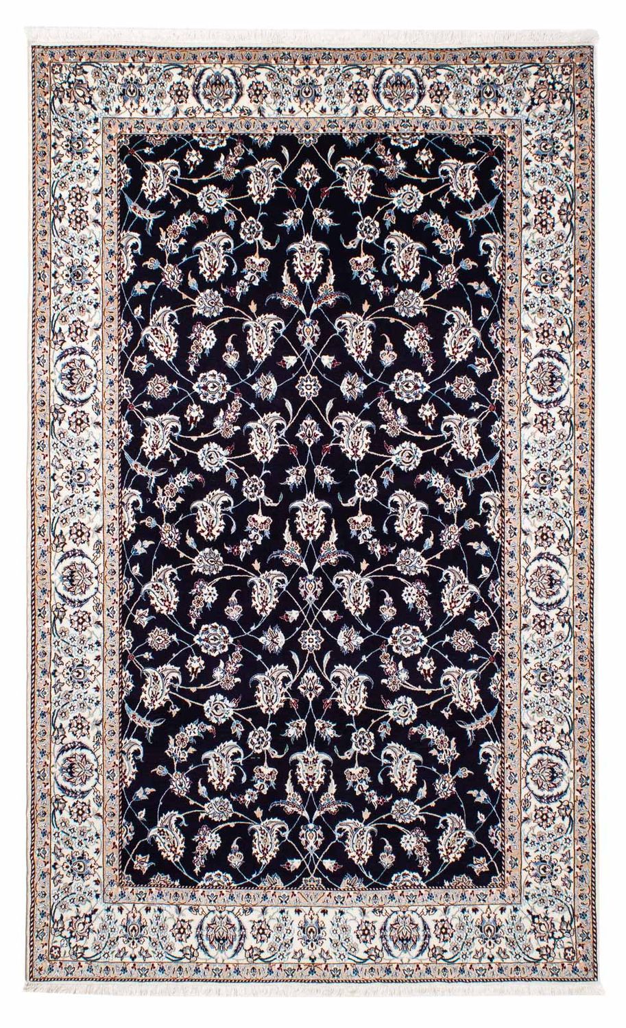 Tapis persan - Nain - Premium - 227 x 139 cm - bleu foncé