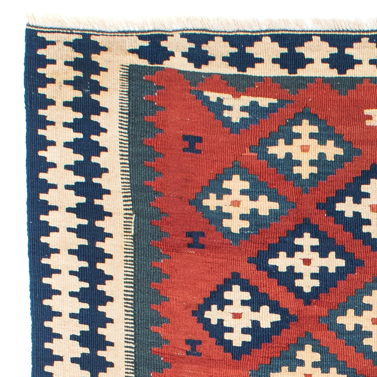 Tapis Kelim - Oriental - 150 x 106 cm - rouge foncé