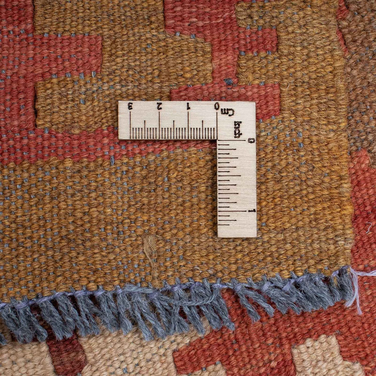 Tapis de couloir Tapis Kelim - Splash - 323 x 90 cm - rouge clair