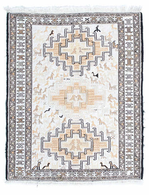 Tapis Kelim - Oriental - 95 x 71 cm - beige