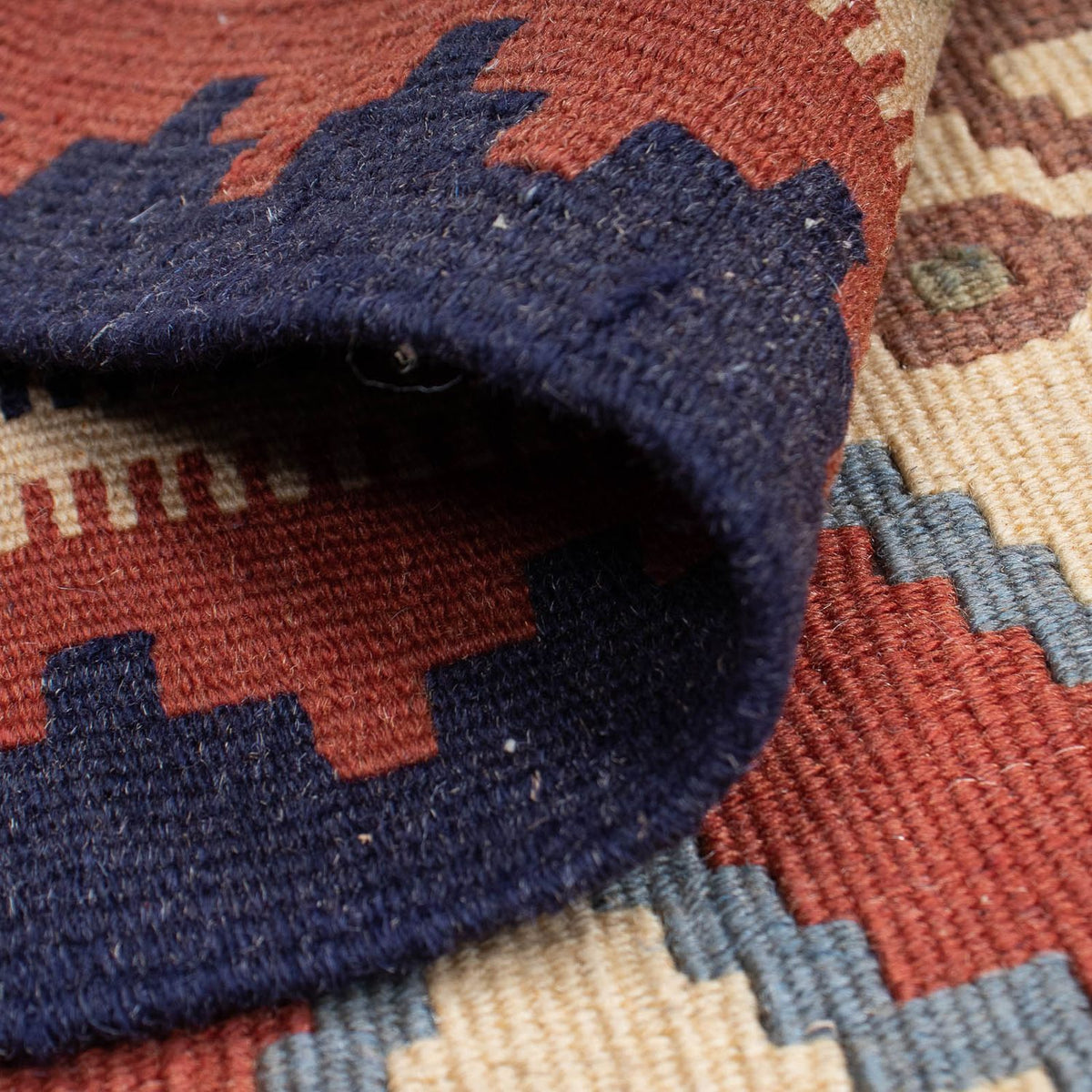 Tapis Kelim - Oriental - 188 x 118 cm - rouge foncé