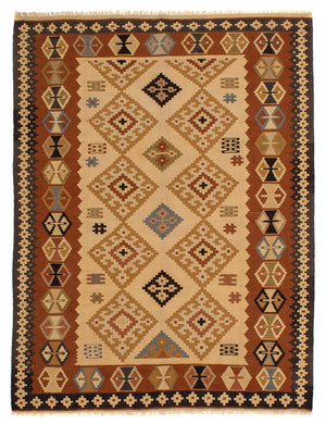Tapis Kelim - Oriental - 208 x 160 cm - marron