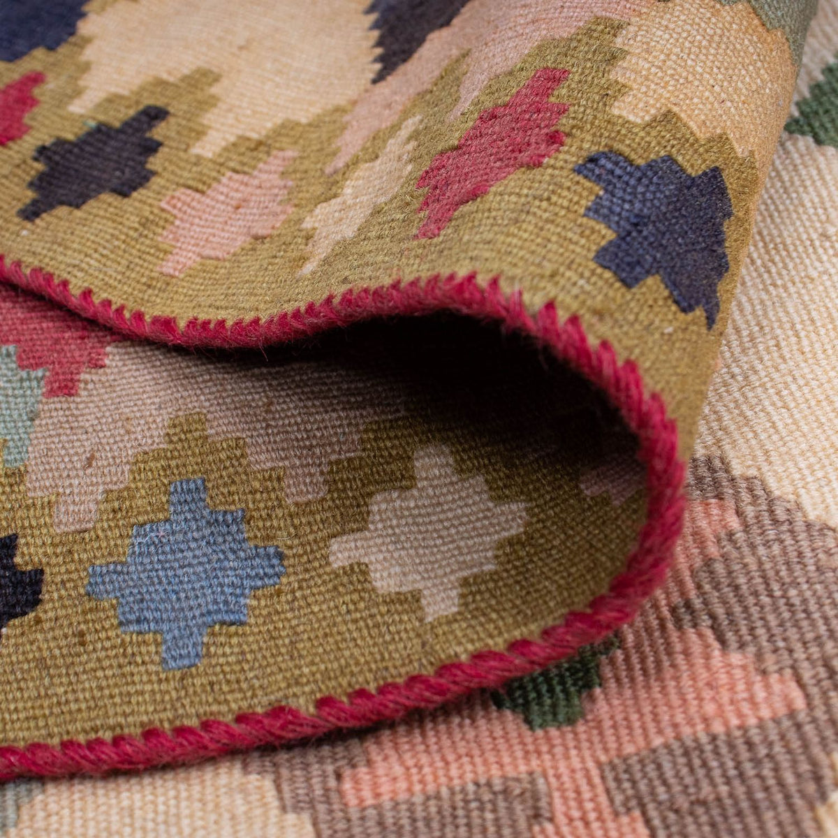 Tapis Kelim - Oriental - 216 x 127 cm - beige