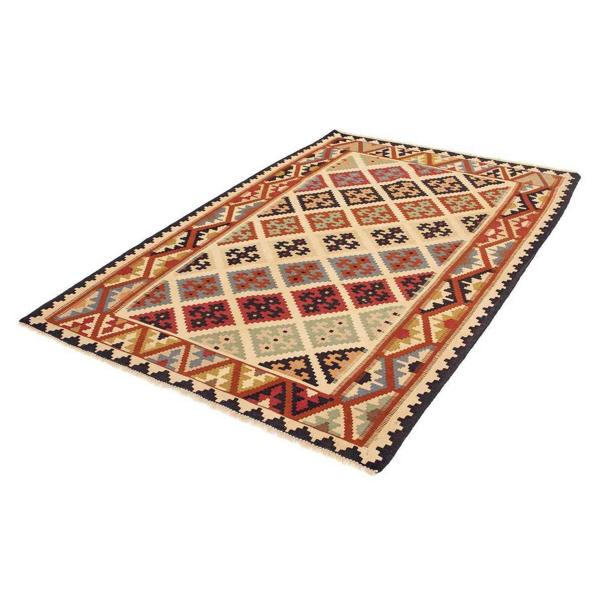 Tapis Kelim - Oriental - 188 x 124 cm - marron