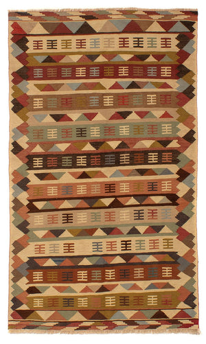 Tapis Kelim - Oriental - 191 x 125 cm - marron