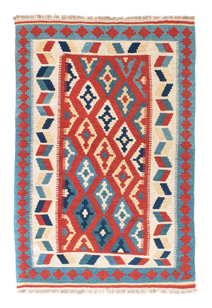 Tapis Kelim - Oriental - 152 x 100 cm - rouge