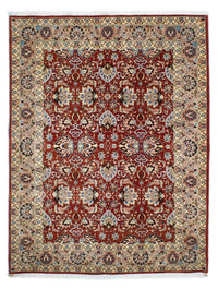 Tapis persan - Ghom - 232 x 180 cm - rouge foncé
