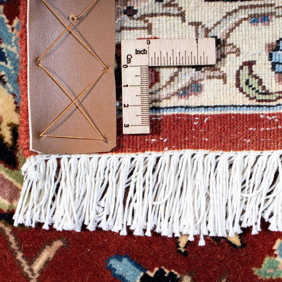 Tapis persan - Ghom - 232 x 180 cm - rouge foncé