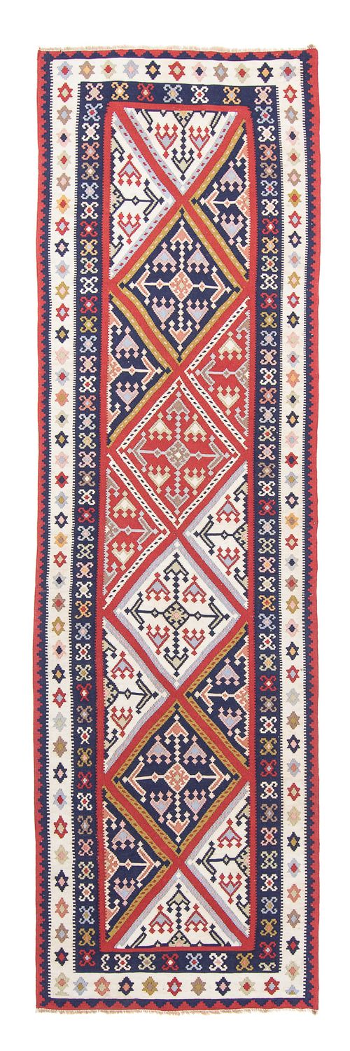 Tapis de couloir Tapis Kelim - Oriental - 384 x 100 cm - multicolore