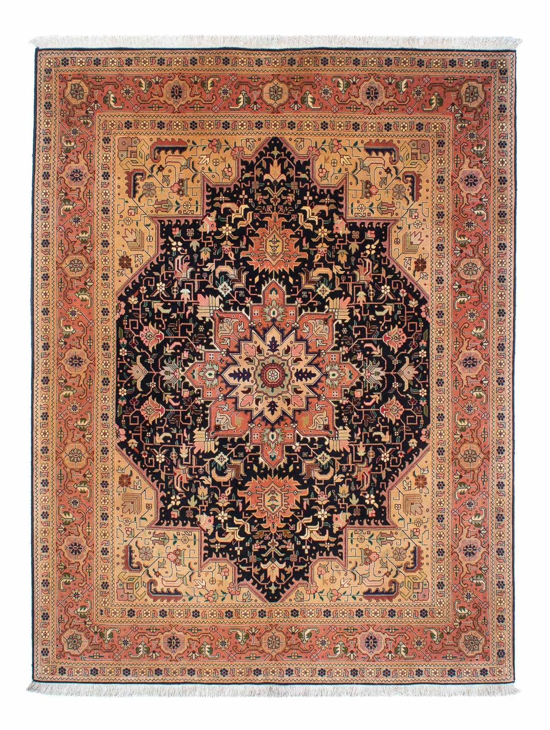 Tapis persan - Tabriz - Royal - 203 x 150 cm - marron clair
