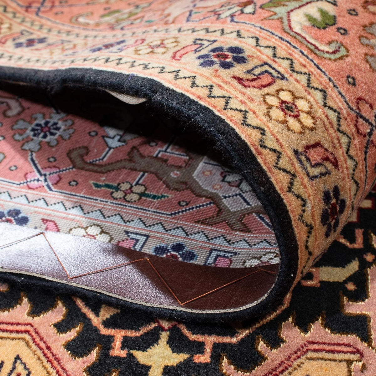 Tapis persan - Tabriz - Royal - 203 x 150 cm - marron clair