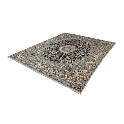 Tapis persan - Nain - 244 x 196 cm - bleu foncé