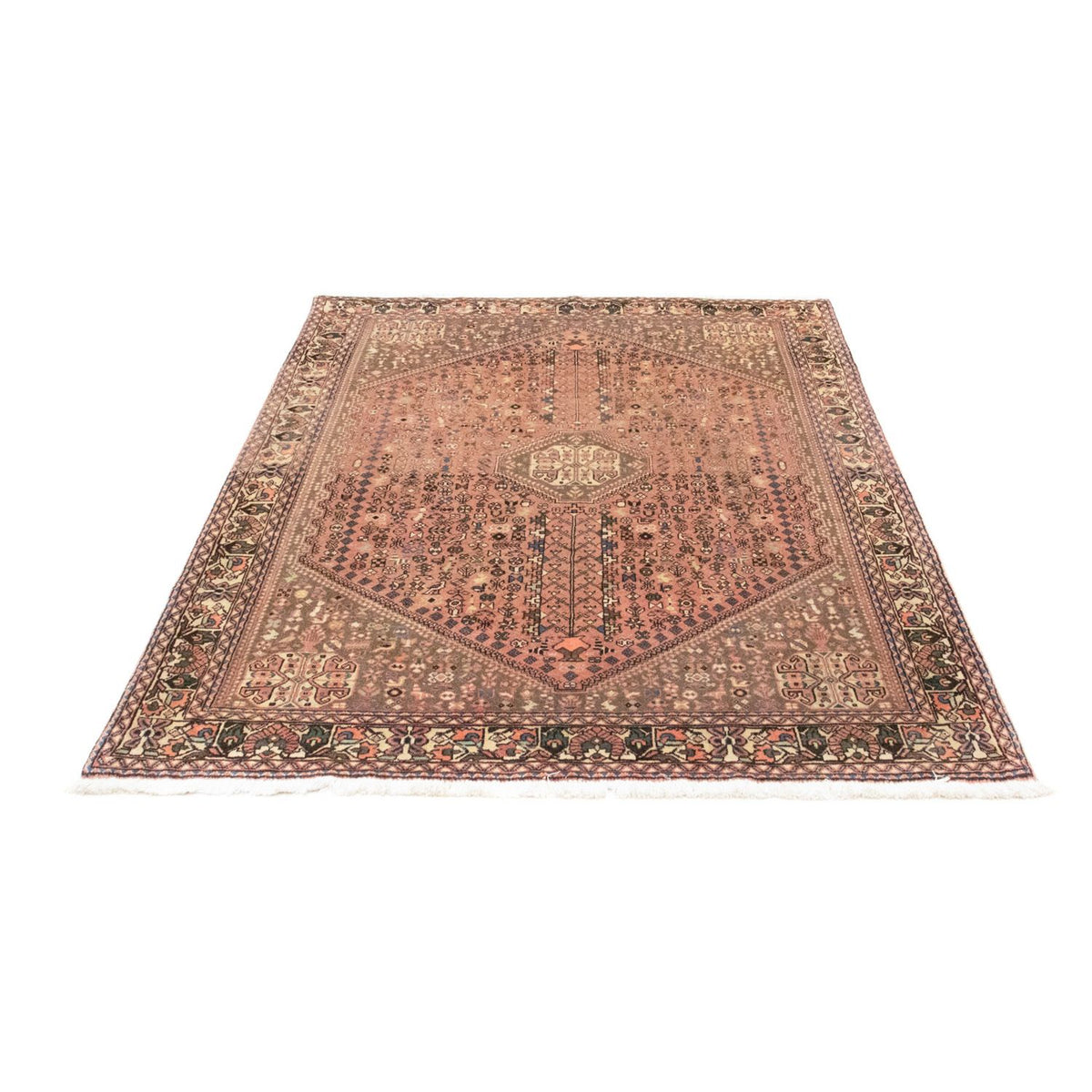 Tapis persan - Nomadic - 195 x 147 cm - rouge clair