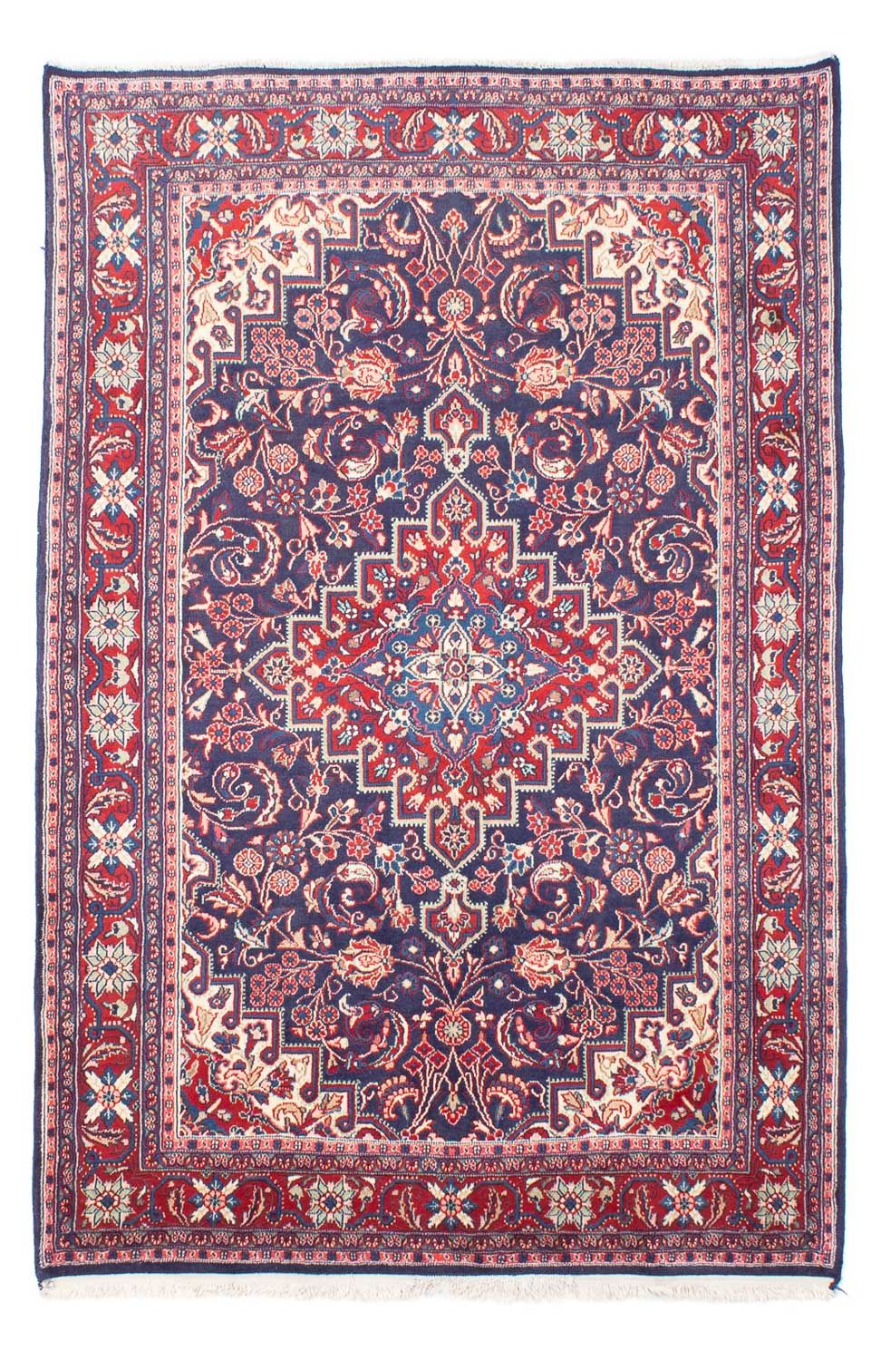 Tapis persan - Nomadic - 211 x 132 cm - bleu foncé