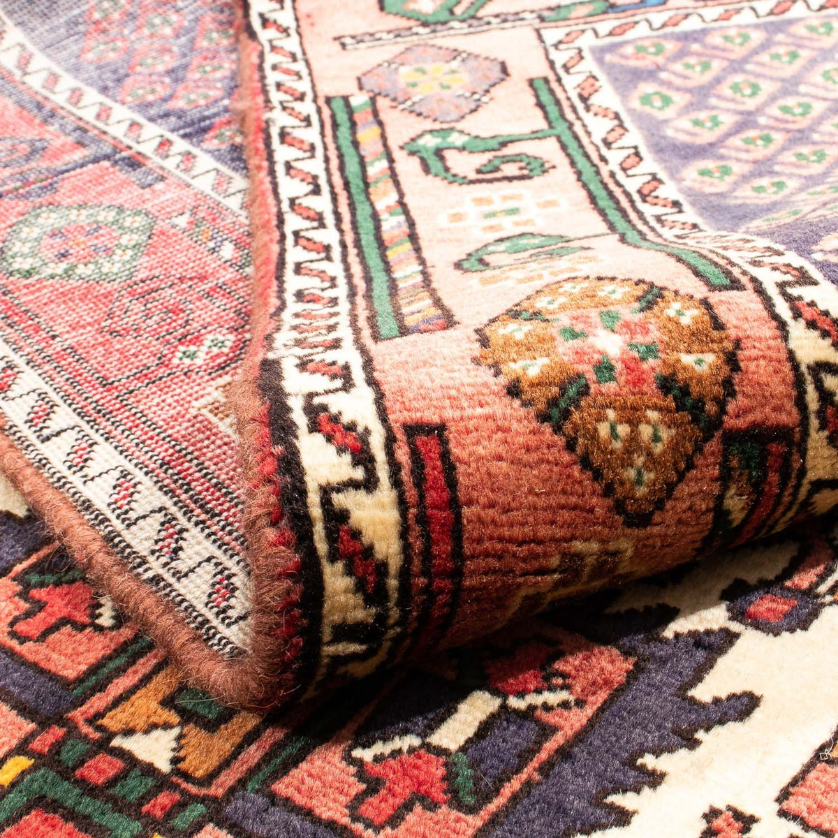 Tapis persan - Nomadic - 199 x 133 cm - rouge clair