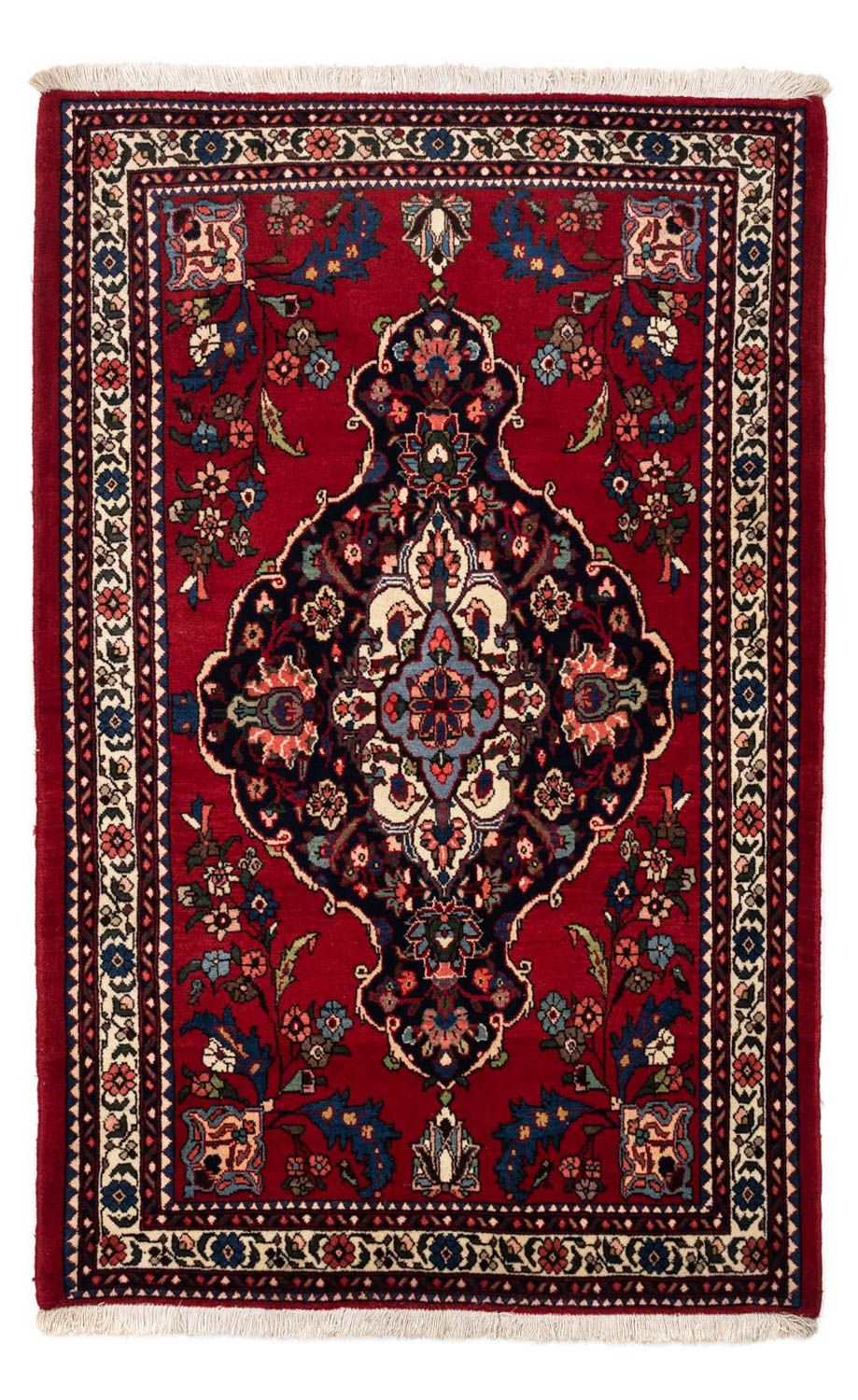Tapis persan - Nomadic - 162 x 110 cm - rouge foncé