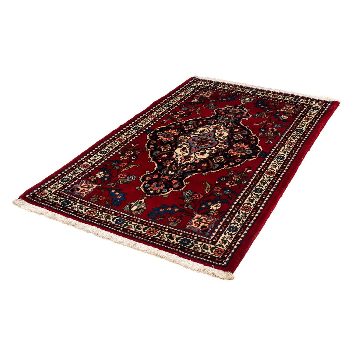 Tapis persan - Nomadic - 162 x 110 cm - rouge foncé